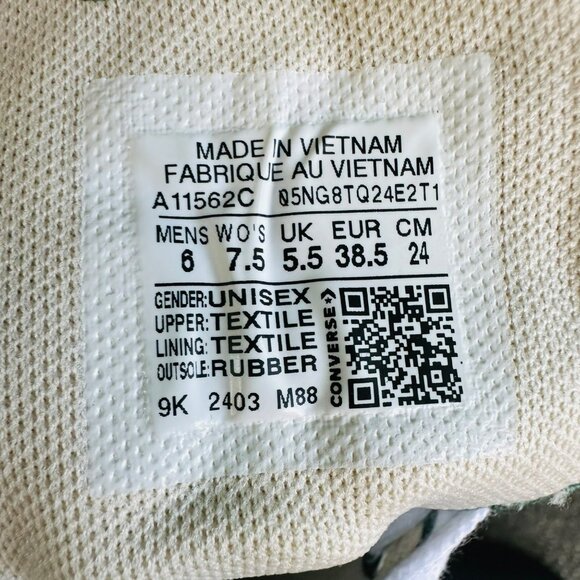 āConverse Run Star Hike Platform 6 Men's Shoes Embroidered Flowers Green A11562C - Picture 9 of 10